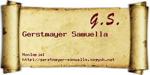 Gerstmayer Samuella névjegykártya
