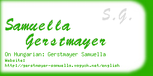 samuella gerstmayer business card